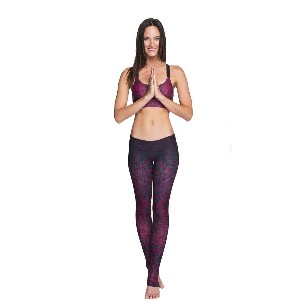 Niyama Sol Endless Buddha Fest Legging Red Black Medium